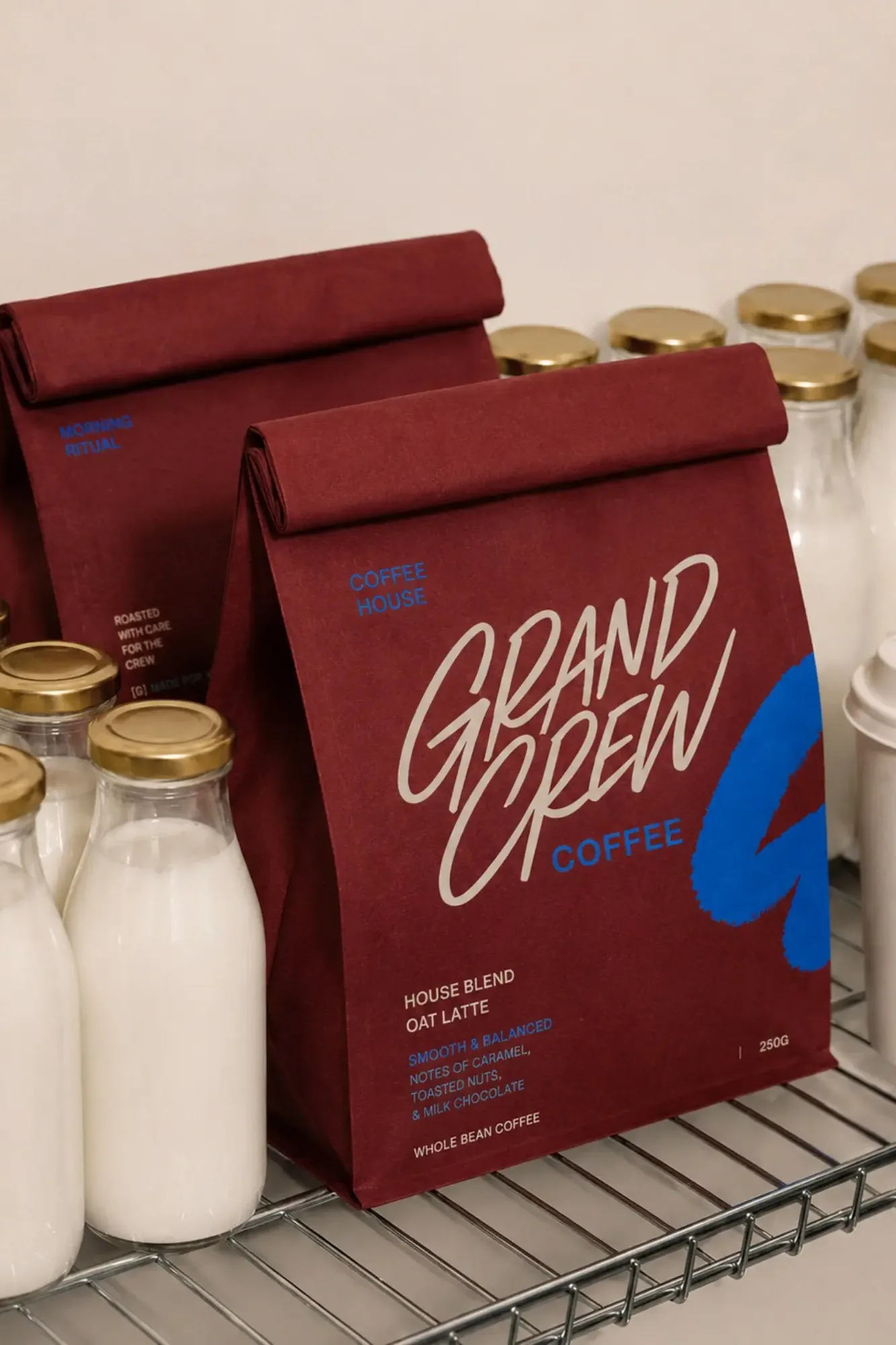Grand Crew Coffee production and packaging detail